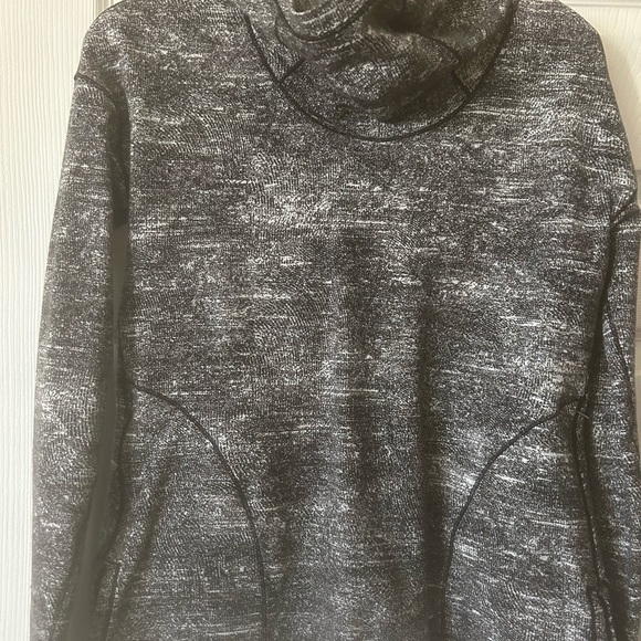 Lululemon Endeavor Pullover w Hood. Black White Spray Jacquard, size 4. - Picture 7 of 13
